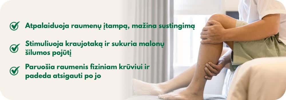 Kadagių kremas, šildantis, raumenims, nugarai, kaklui